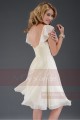 Pale Champagne Short Cocktail Dress-Butterfly Sleeves - Ref C544 - 03