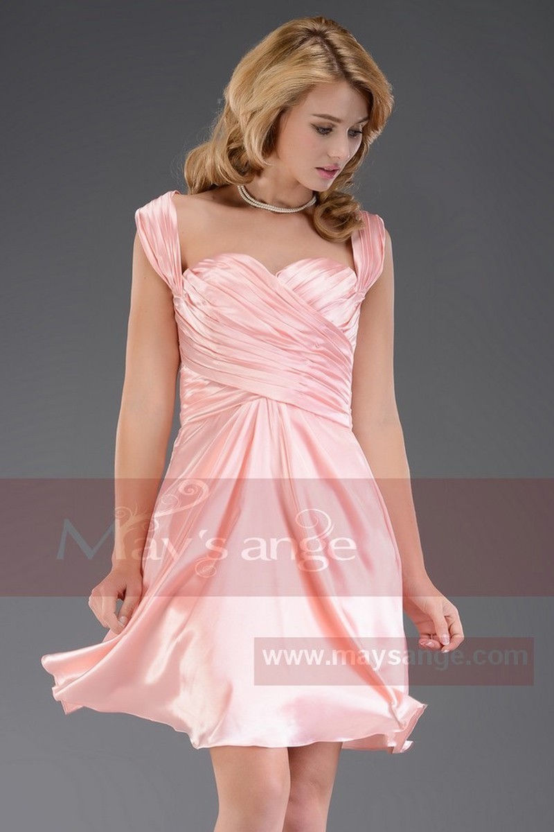 solde robe courte C546  bonbon rose - Ref C546 Promo - 01