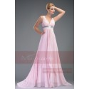 ELSA robe se soirée chic rose avec bretelle - Ref L504 - 02