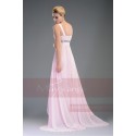 ELSA robe se soirée chic rose avec bretelle - Ref L504 - 03