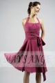 High-Neck Halter Raspberry Short Party Dress - Ref C059 - 04