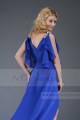 Asymmetric Royal Blue Cocktail Dress With Open Sleeves - Ref L100 - 05