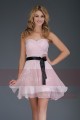 strapless evening dress short pink purple C309 - Ref C309 - 02