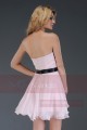 strapless evening dress short pink purple C309 - Ref C309 - 04