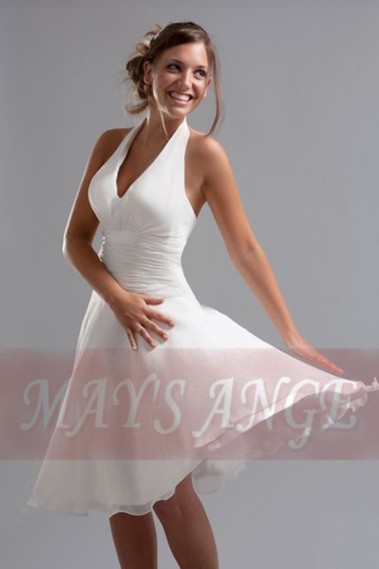 Robe Blanche Marilyn De Cocktail - C066 #1