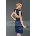 Robe de cocktail dos nu en dentelle Gemstone Blue - Ref C301 - 05