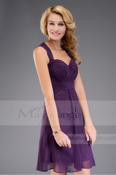 Cocktail Dress Purple C469 closed back - C469 #1