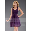 Cocktail Dress Purple C469 closed back - Ref C469 - 03