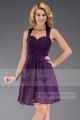 Robe de cocktail dos fermé Pourpre - Ref C469 - 03