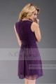 Robe de cocktail dos fermé Pourpre - Ref C469 - 05