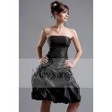 Taffeta Black Strapless Formal Gown - Ref C074 - 02