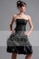 Taffeta Black Strapless Formal Gown - Ref C074 - 02