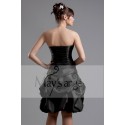 Taffeta Black Strapless Formal Gown - Ref C074 - 03