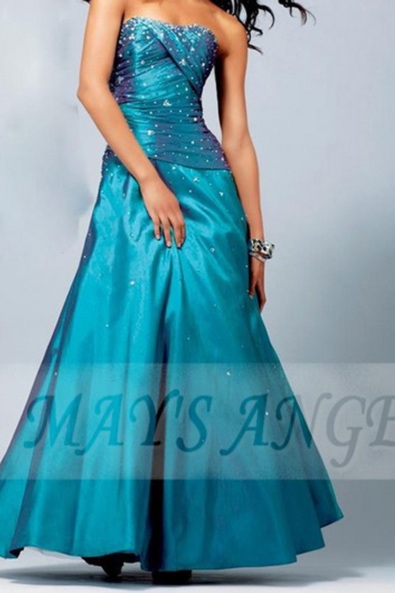 Robe de soirée de mariage Eau Turquoise - Ref L067 - 01 Robe de soirée de mariage Eau Turquoise - Ref L067 - 01