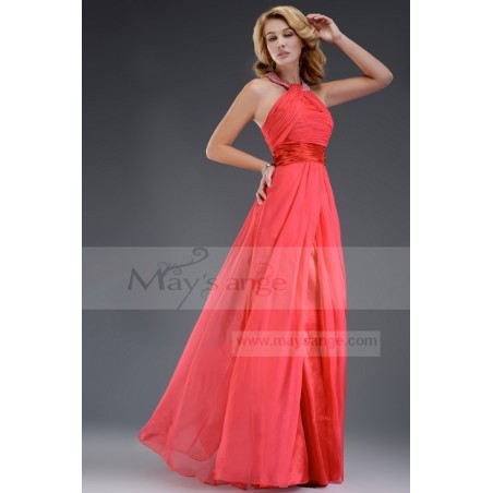 evening dress Cannes festival watermelon red necklace L525