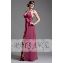 Long evening gown dress Wine in muslin - Ref L069 - 03