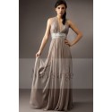 A-Line High Neck Long Chiffon Evening Dress - Ref L070 - 02