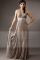 A-Line High Neck Long Chiffon Evening Dress - Ref L070 - 02