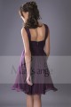 Robe de cocktail violet foncé Passiflore - Ref C080 - 03