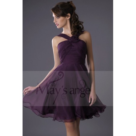 Purple Evening Cocktail Dress