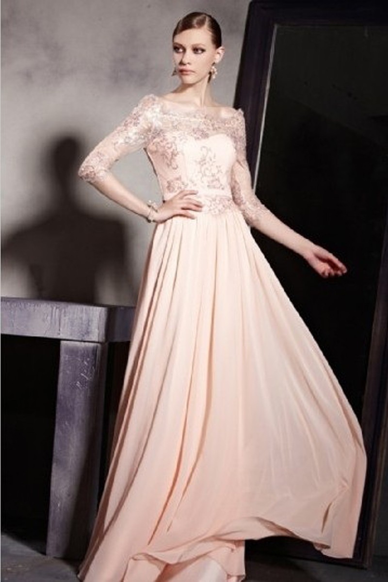 Robe de soirée PR086 Une touche de rose - Ref PR086 - 01 Robe de soirée PR086 Une touche de rose - Ref PR086 - 01