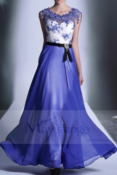 robe longue du soir Gemstone Bleu - L655 #1