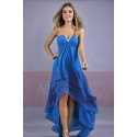 Blue Asymetrical Cocktail Dress - Ref C083 - 02