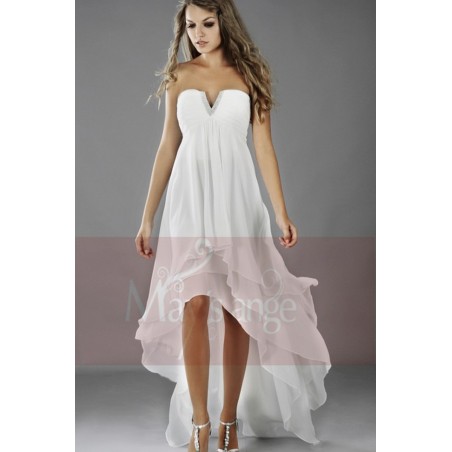Robe de cocktail petite orient blanche