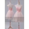 Robe de cocktail  C660  Une touche de rose - Ref C660 - 02