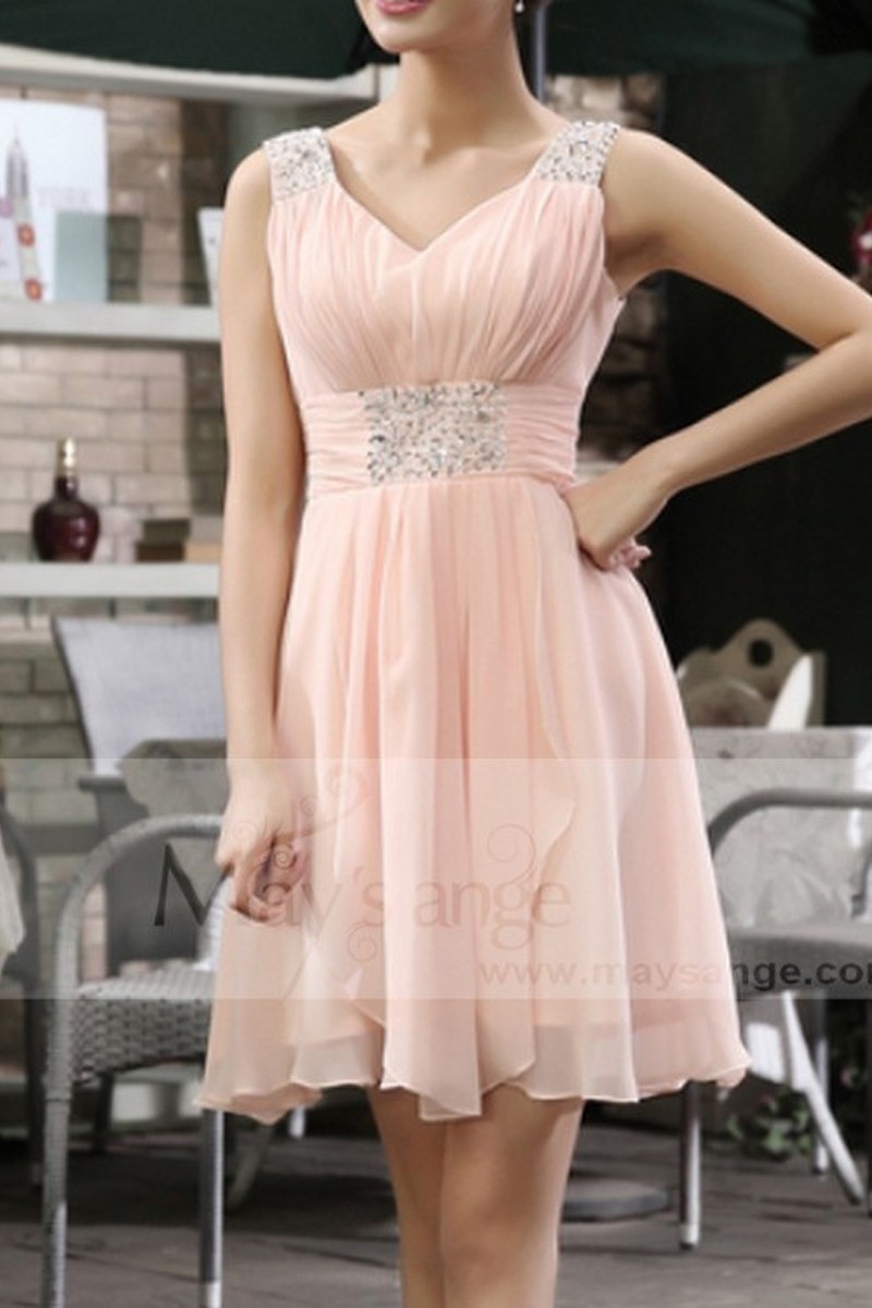 Pink Short Cocktail dress C663 - Ref C663 - 01