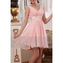 Robe de cocktail - Une touche de rose - Ref C666 - 02