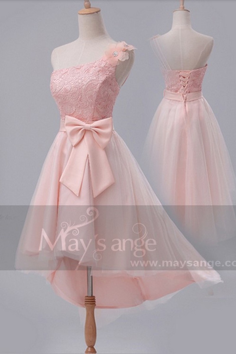 Robe de cocktail Une touche de rose - Ref C667 - 01