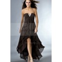 Pretty Strapless Cocktail Dress with V Rhinestones - Ref C086 - 02