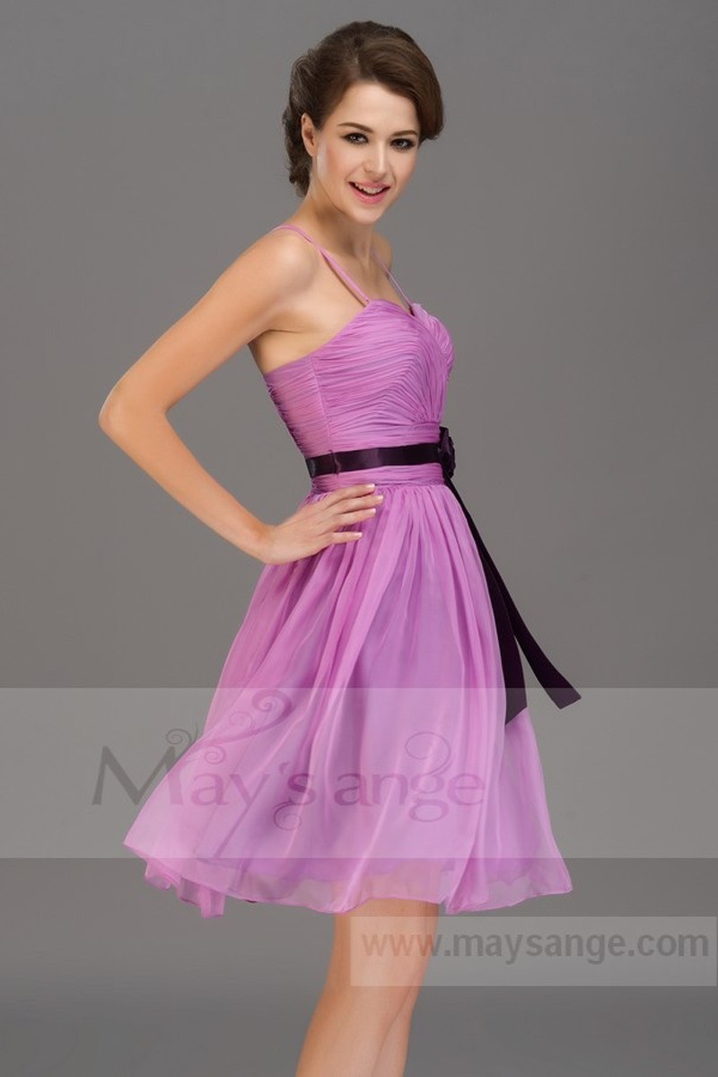 Purple Short Casual Party Dress - Ref C158 - 01