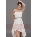 White strapless asymmetrical dress C678 - Ref C678 - 03