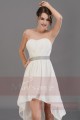 White strapless asymmetrical dress C678 - Ref C678 - 03
