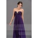 Promotion Robe Orient Violet longue de soirée avec bustier en satin - Ref L116 Promo - 03