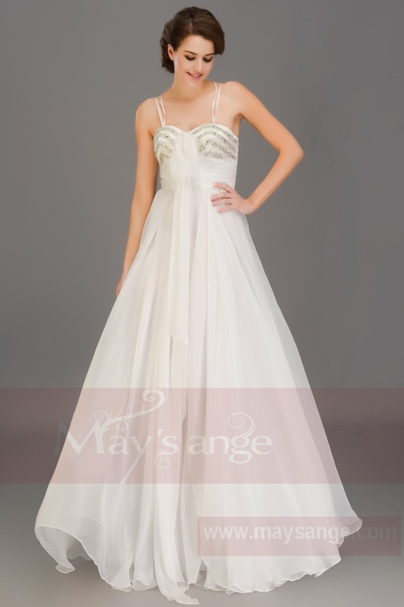 Promotion robe Blanche Fluidité robe de soirée - Ref L015 Promo - 01 Promotion robe Blanche Fluidité robe de soirée - Ref L015 Promo - 01