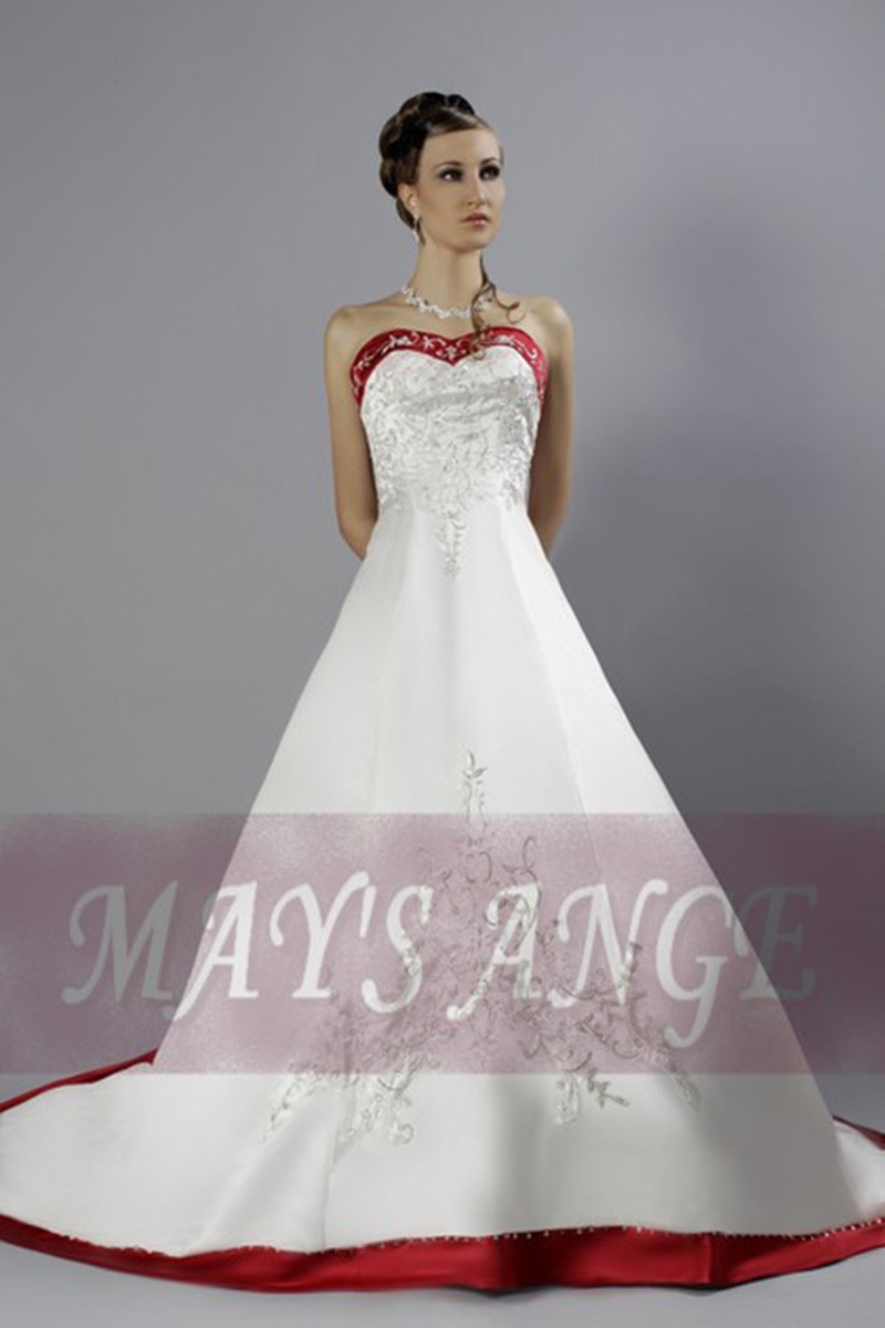 red and white wedding dresses