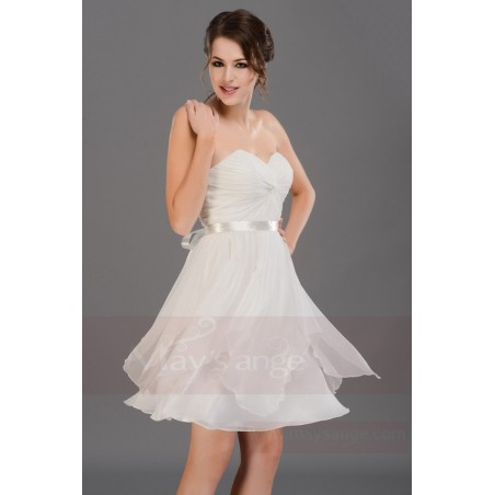 Tiered Ruched Chiffon Vintage Dress Short Homecoming Dress,Sexy Party Dress main image 1