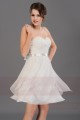 Robe de cocktail bustier blanc - Ref C686 - 04