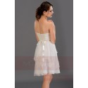 Robe de cocktail bustier blanc - Ref C686 - 03