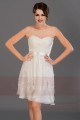 Robe de cocktail bustier blanc - Ref C686 - 05