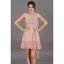 Pink asymmetrical cocktail dress C690 - Ref C690 - 04