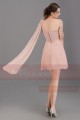 Pink asymmetrical cocktail dress C690 - Ref C690 - 05