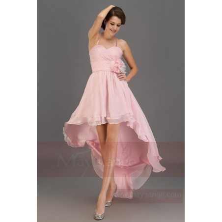Evening Cocktail Dress High Low Style With Draped Bodice