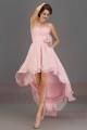 Evening Cocktail Dress High Low Style With Draped Bodice - Ref L152 - 02