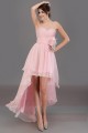 Robe de soirée rose asymétrique fleure plume Surprenante - Ref L152 - 06