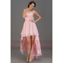 Evening Cocktail Dress High Low Style With Draped Bodice - Ref L152 - 07