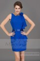 Chiffon Short Royal Blue Homecoming Dress - Ref C076 - 02